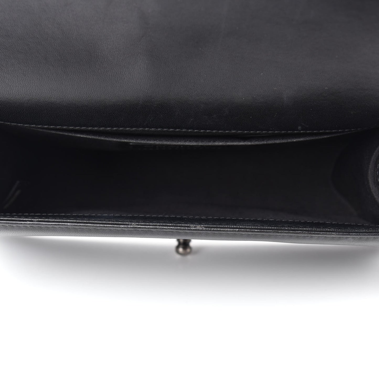Lambskin Quilted Medium Boy Flap Black