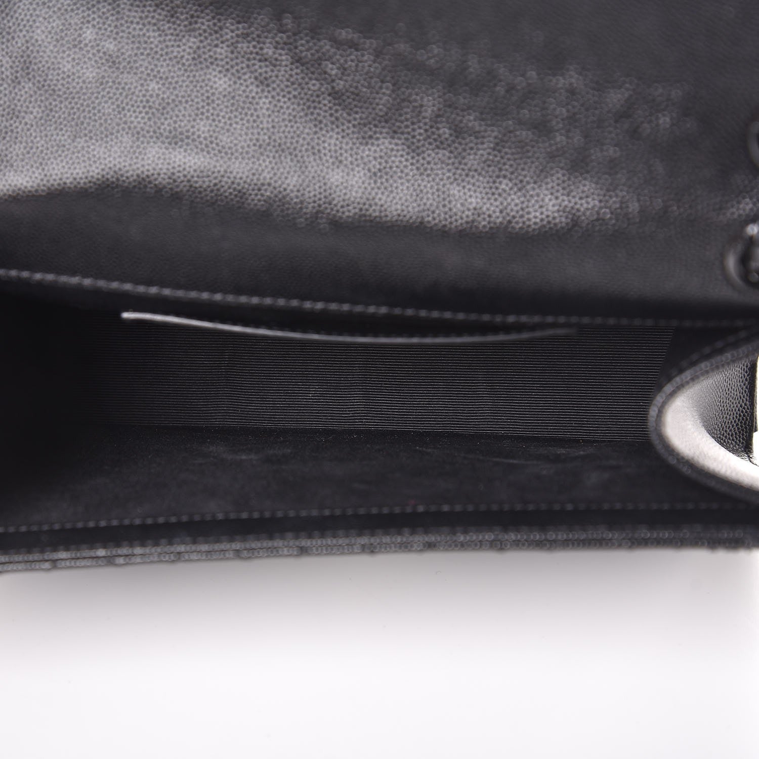 Saint Laurent Grain De Poudre Textured Mixed Matelasse Triquilt Medium Monogram Satchel Black 5 of 6