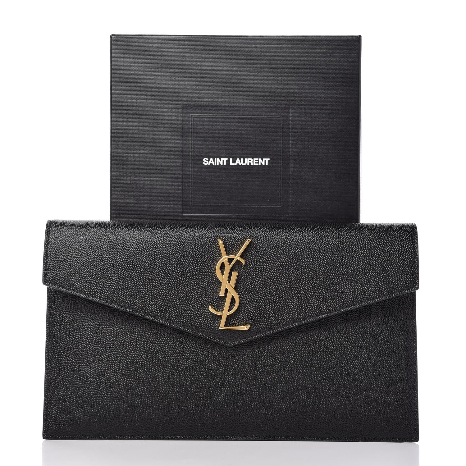 Saint Laurent Grain De Poudre Uptown Pouch Black 8 of 8