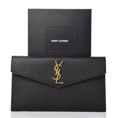 Saint Laurent Grain De Poudre Uptown Pouch Black 8 of 8