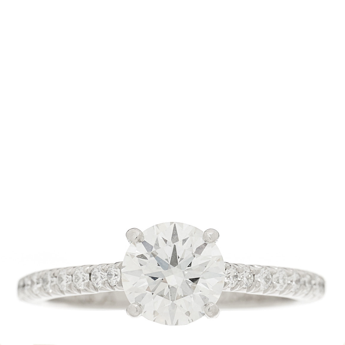 Platinum Diamond .98ct Novo Round Engagement Ring 50 5.25