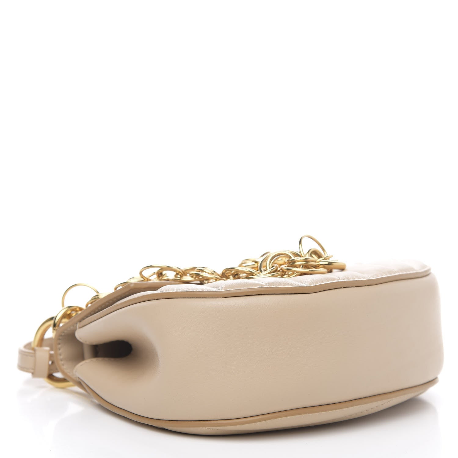 Chloe Calfskin Quilted Mini Drew Bijou Shoulder Bag Pearl Beige 5 of 11