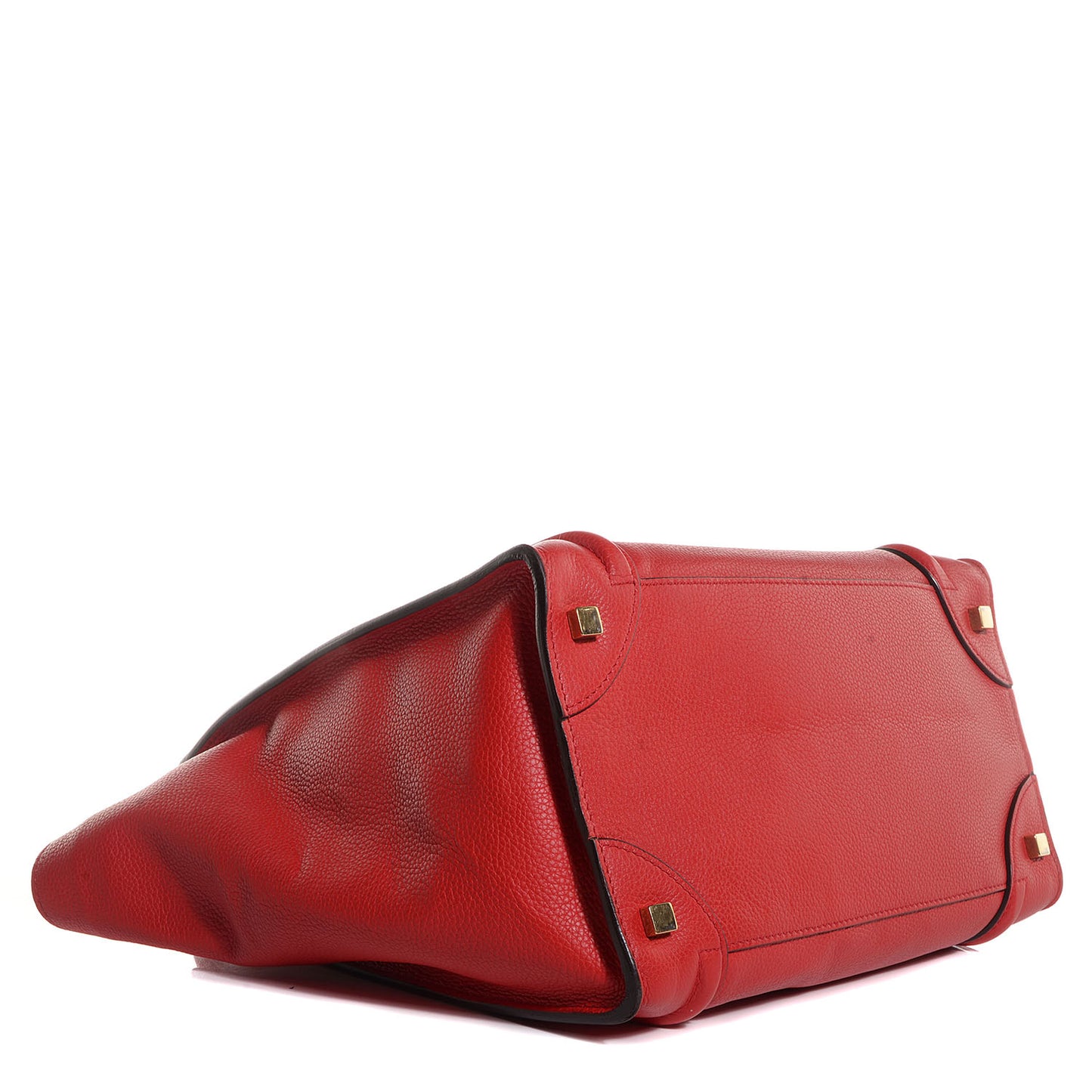 Drummed Calfskin Mini Luggage Coquelicot