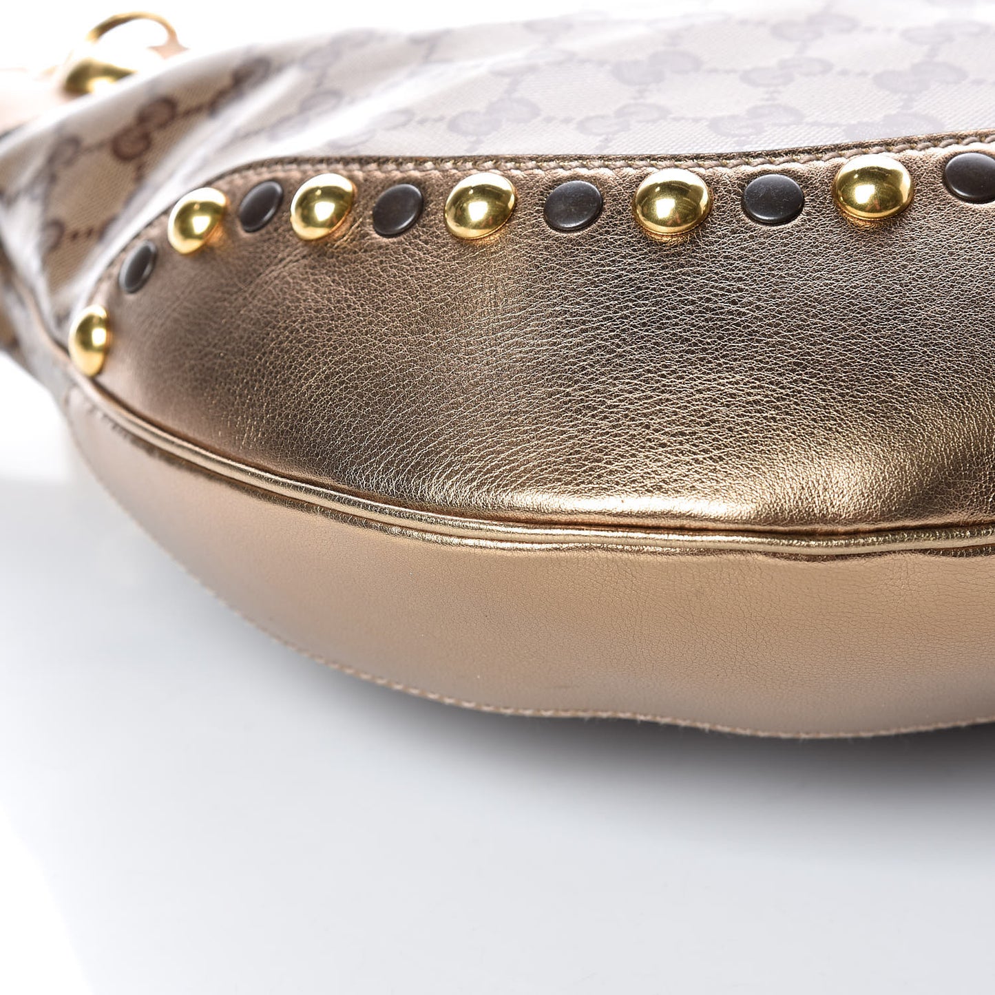 Crystal Monogram Babouska Hobo Gold