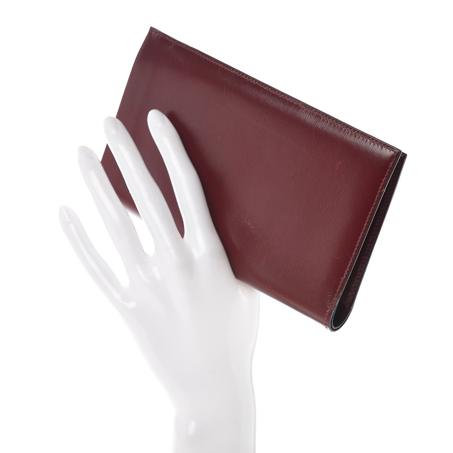 Box Checkbook Holder Wallet Rouge H