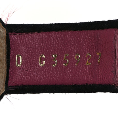 Chanel Calfskin Hair Suede Shearling Dad Sandals 36.5 Pink Black 6 of 8
