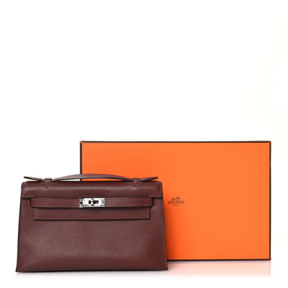 Hermes Evergrain Kelly Pochette Clutch Havane 14 of 14
