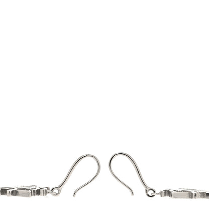 Saint Laurent Metal Monogram Palm Earrings Silver 3 of 4