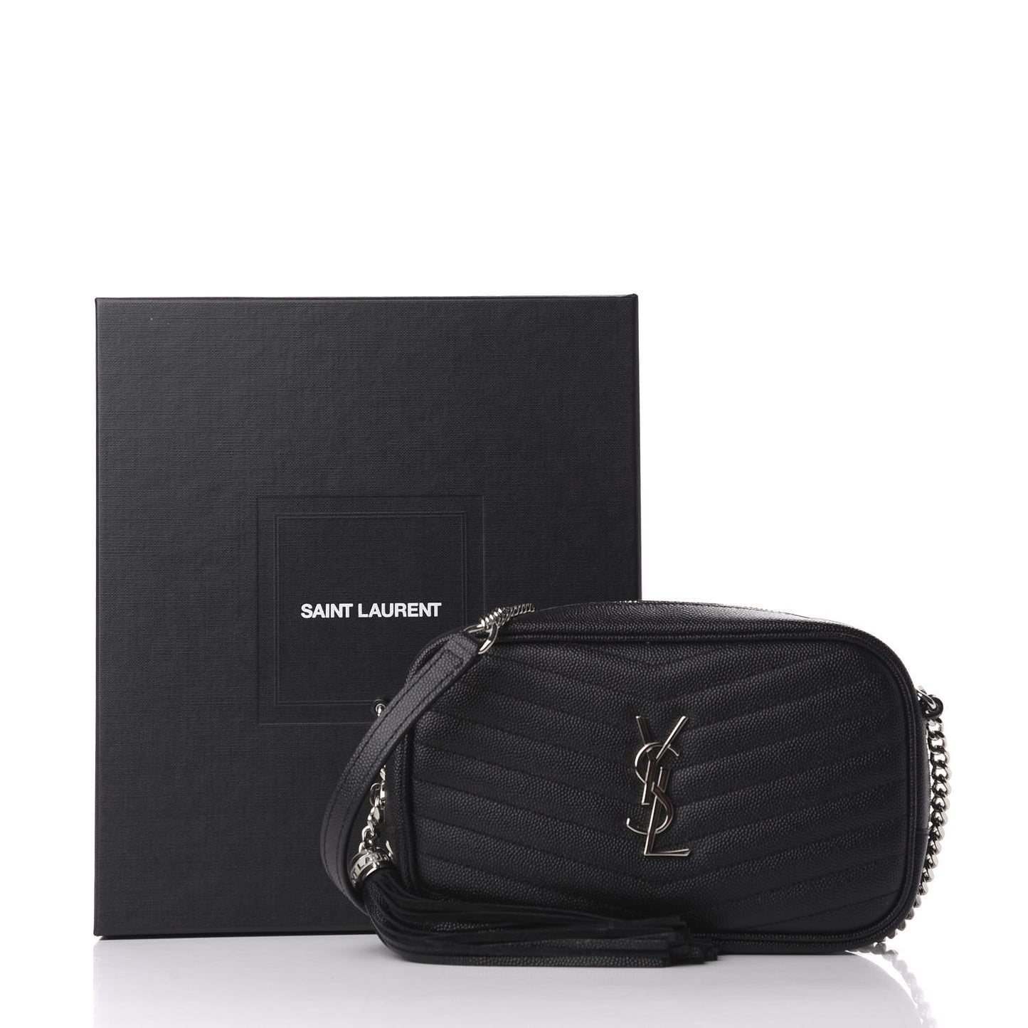 Grain De Poudre Matelasse Monogram Mini Lou Camera Bag Black