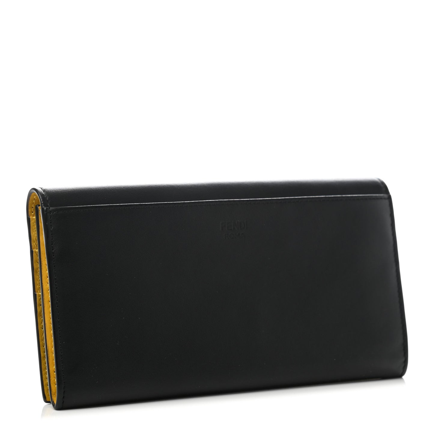 Vitello Century Bi-Color Devil Eyes Continental Wallet Black Sunflower