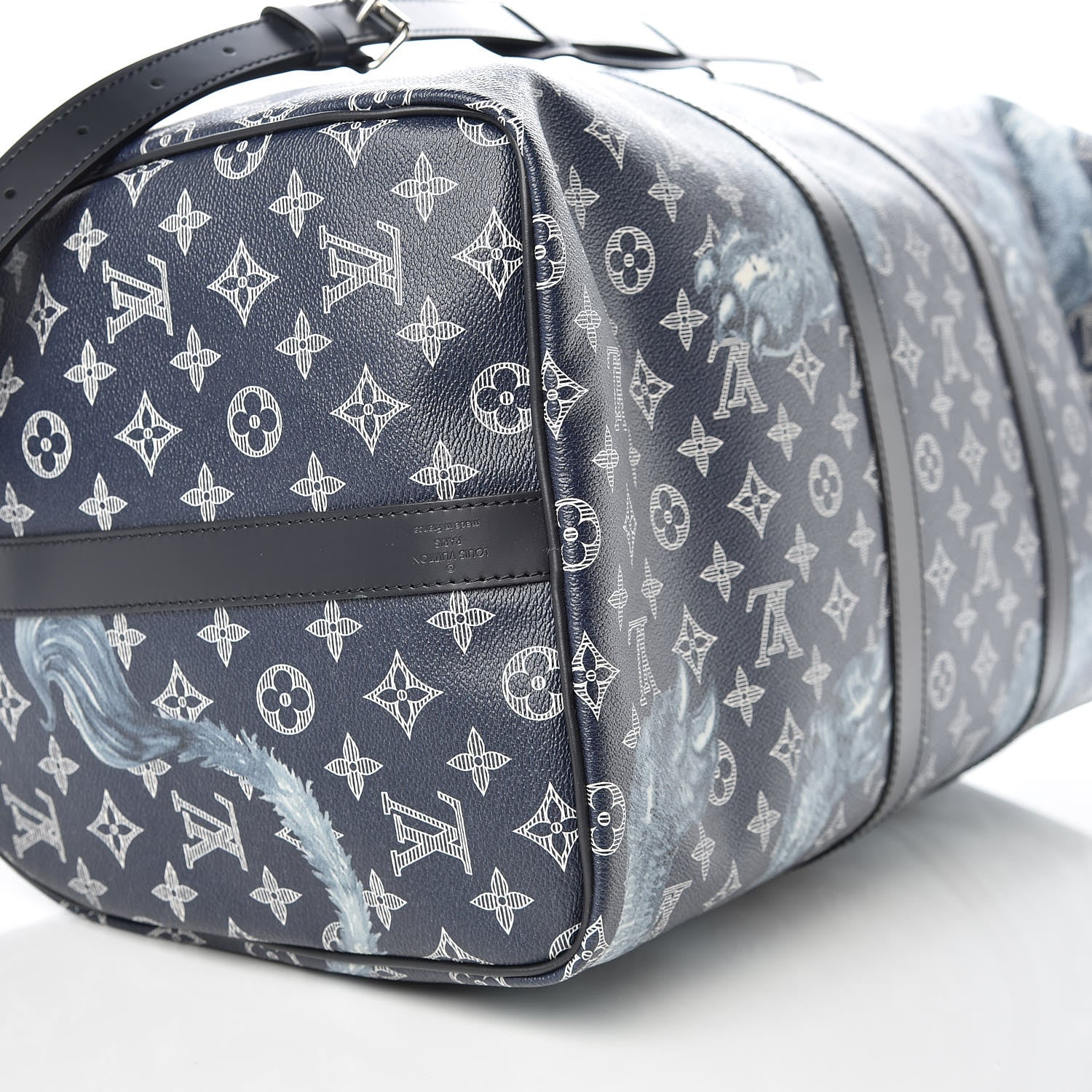 Louis Vuitton Savane Monogram Lion Chapman Keepall Bandouliere 55 Encre 9 of 10