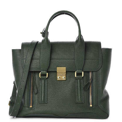 3.1 Phillip Lim 3.1 Textured Calfskin Medium Pashli Satchel Jade 1 of 9