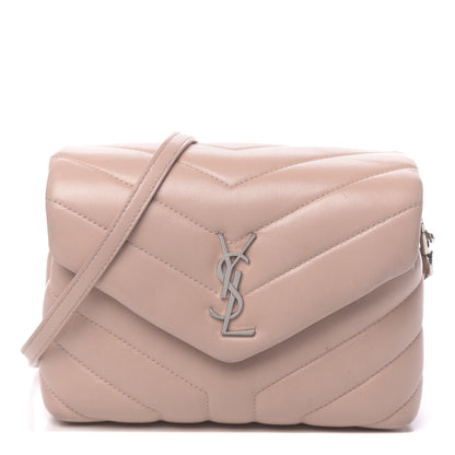 Saint Laurent Calfskin Y Quilted Monogram Toy Loulou Crossbody Bag Tender Pink 1 of 16