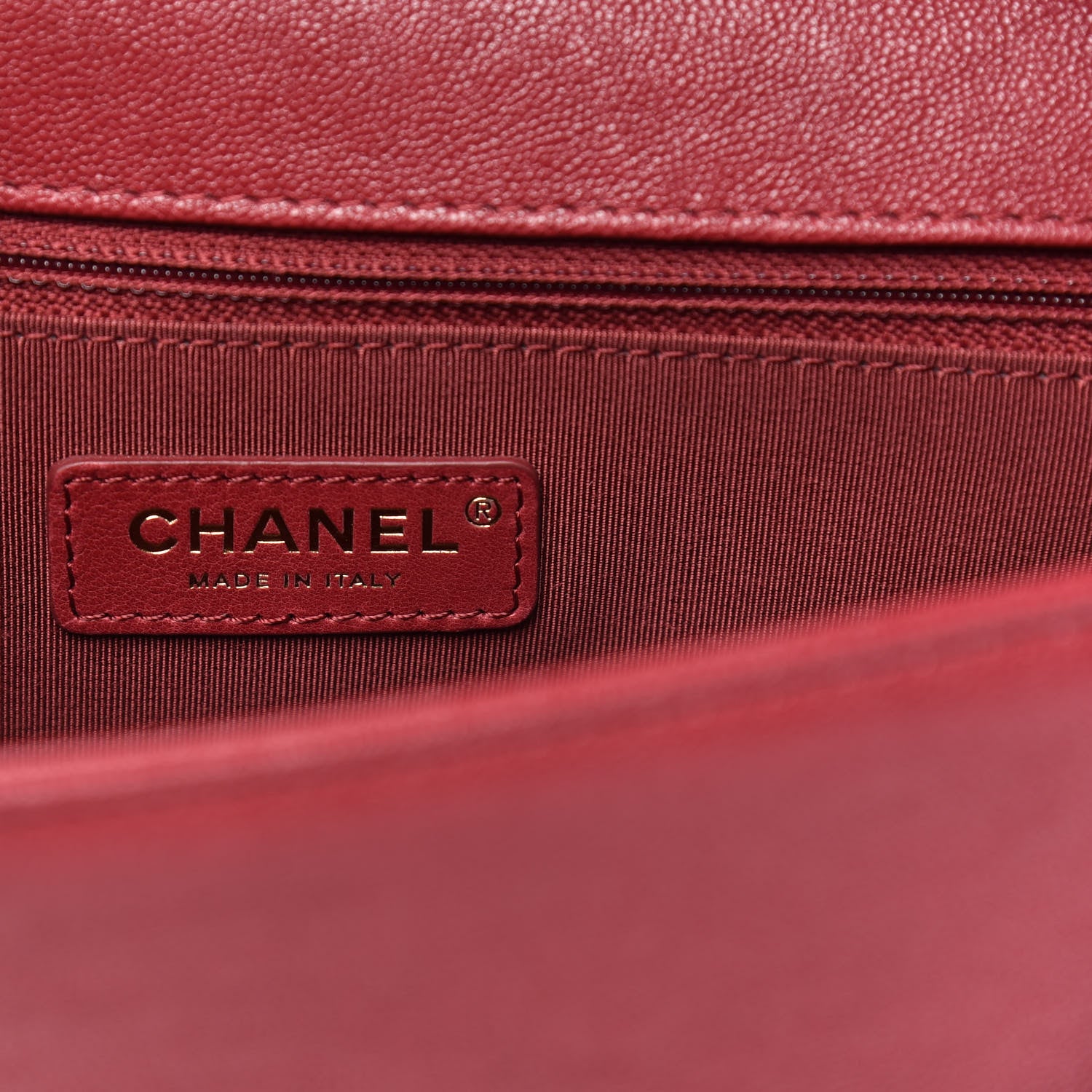 Chanel Caviar Chevron Quilted New Medium Boy Flap Red 7 of 12