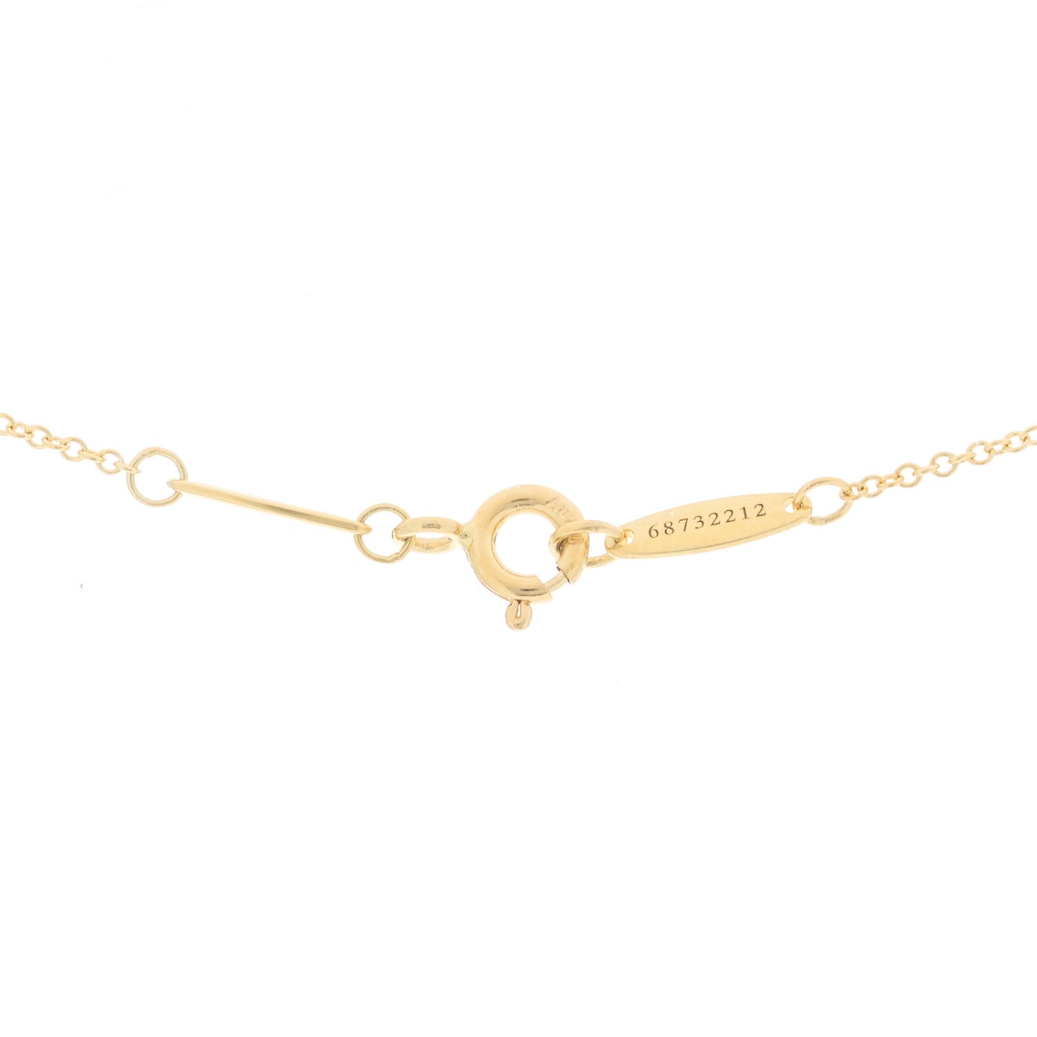 Tiffany 18K Yellow Gold Diamond .24ct Elsa Peretti Diamonds by the Yard Pendant Necklace 3 of 4