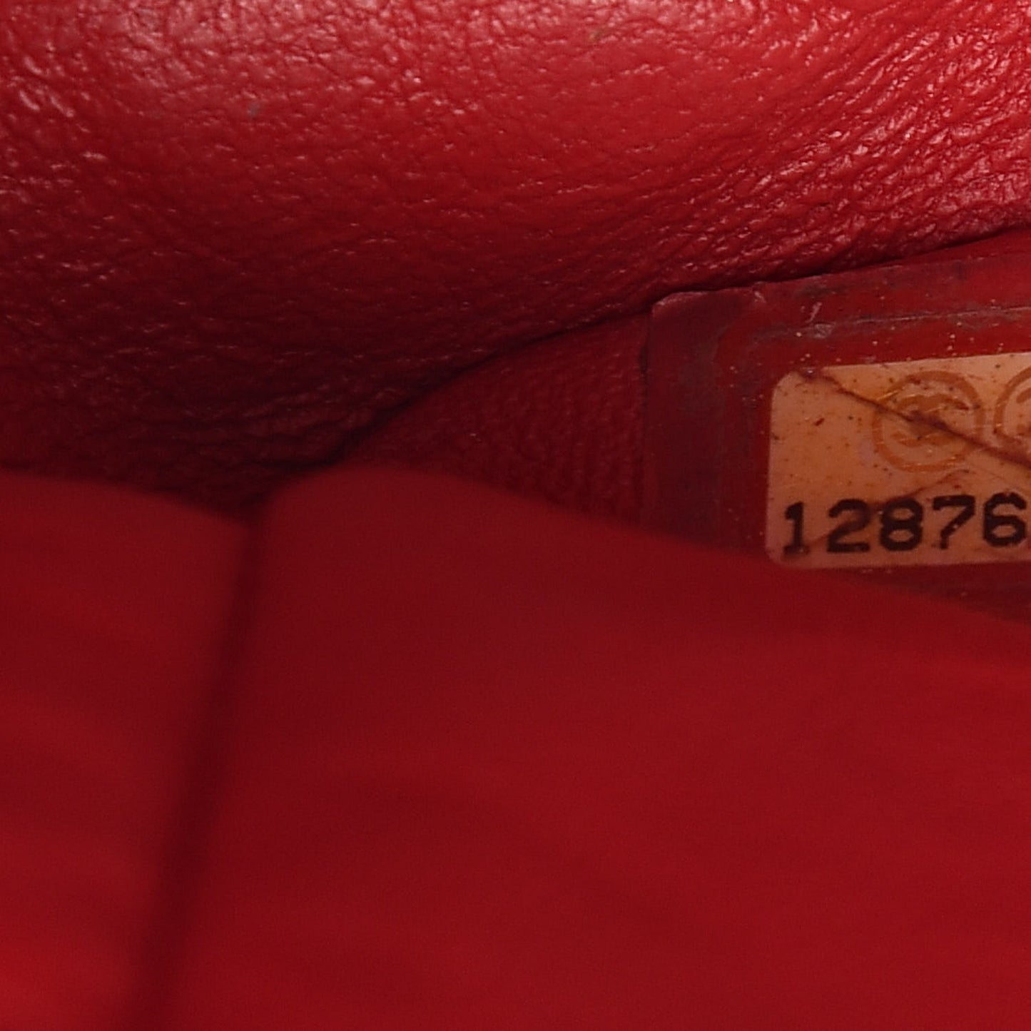Washed Caviar Quilted Medium Double Flap Red
