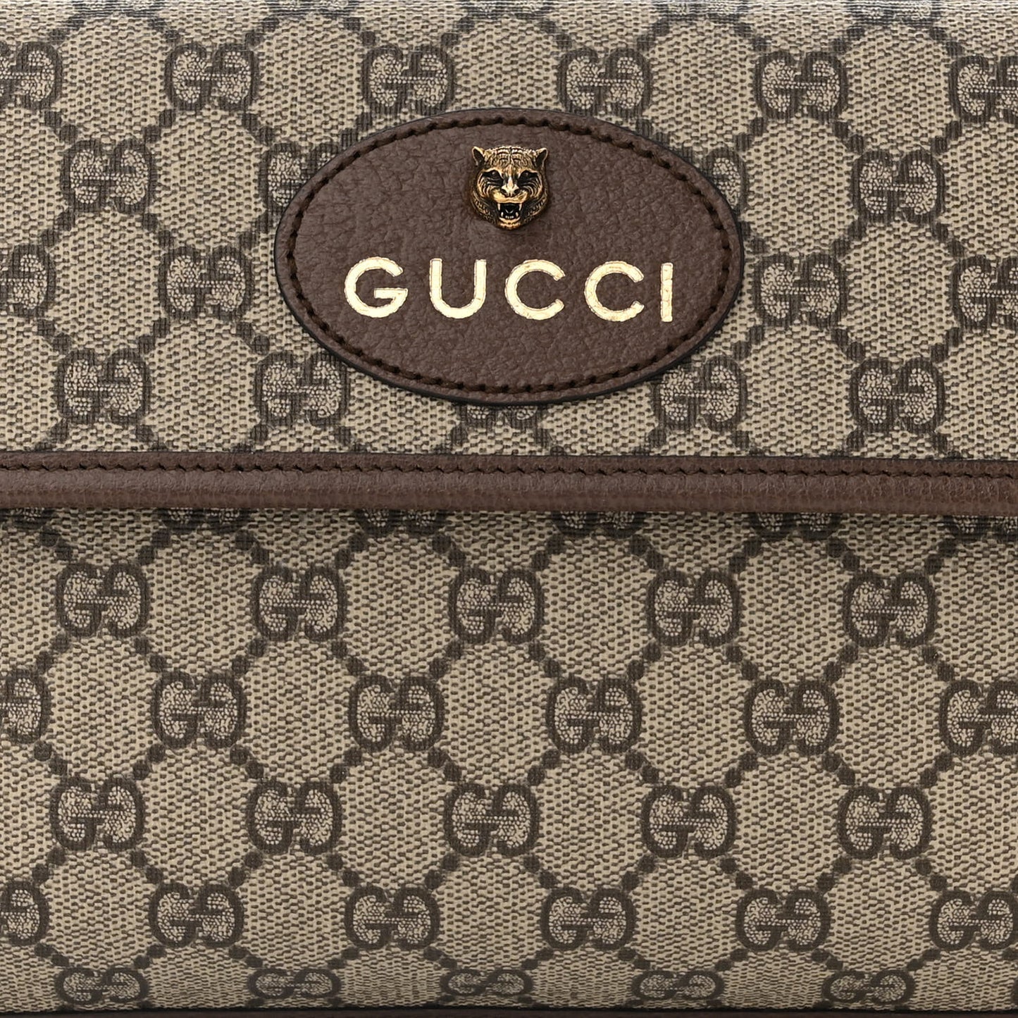 GG Supreme Monogram Neo Vintage Web Belt Bag Brown