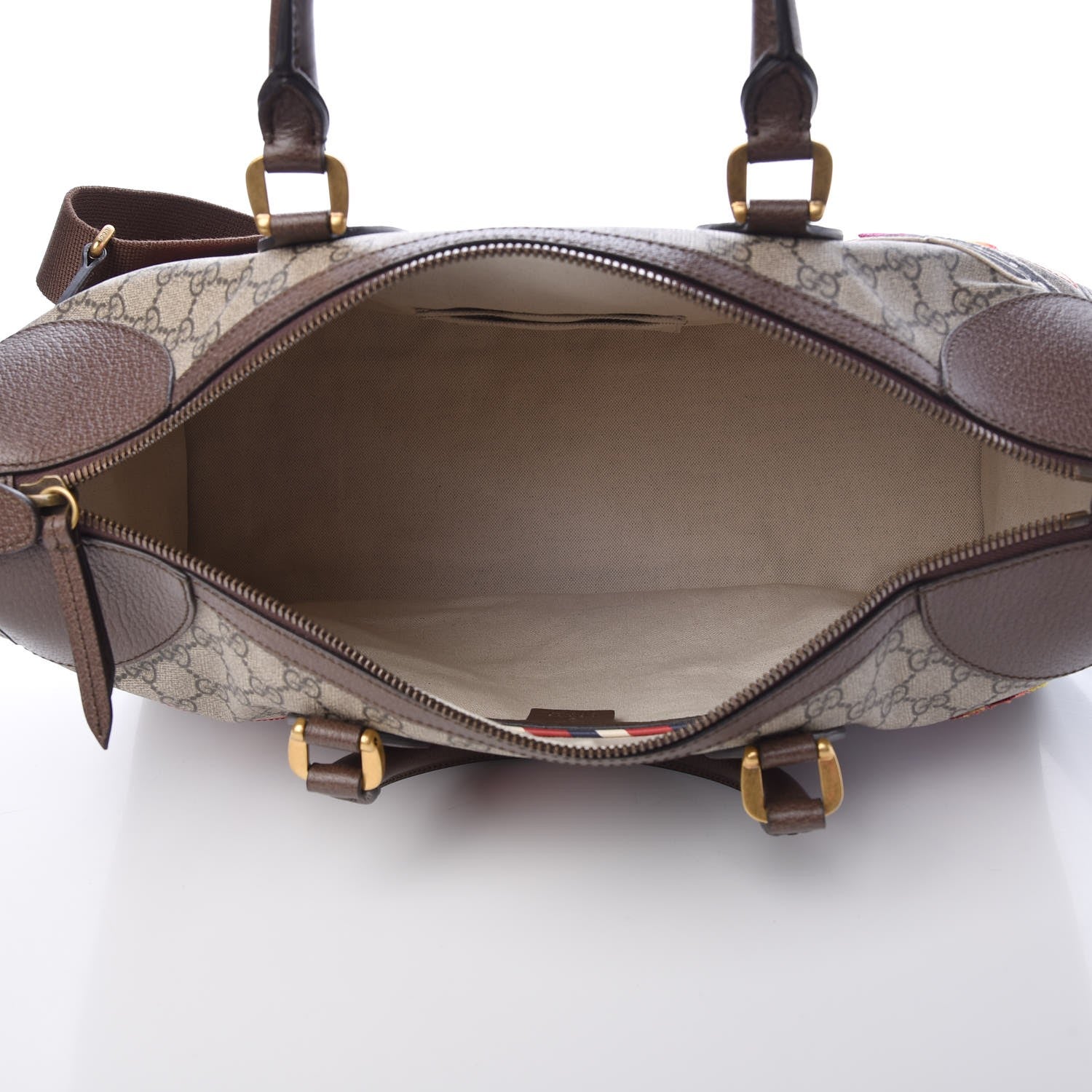 Gucci Soft GG Supreme Monogram Courrier Medium Duffle Bag Beige New Acero Multicolor 2 of 10