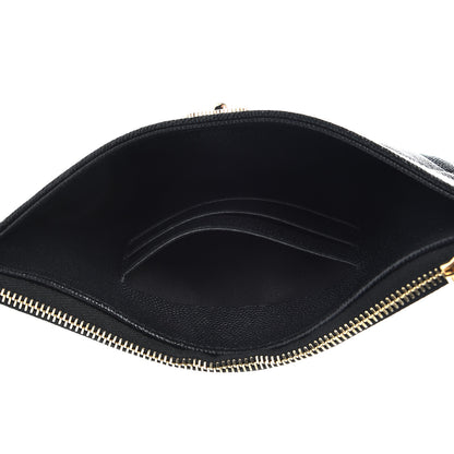 Chanel Caviar Quilted Mademoiselle Vintage Zip Pouch Black 5 of 10