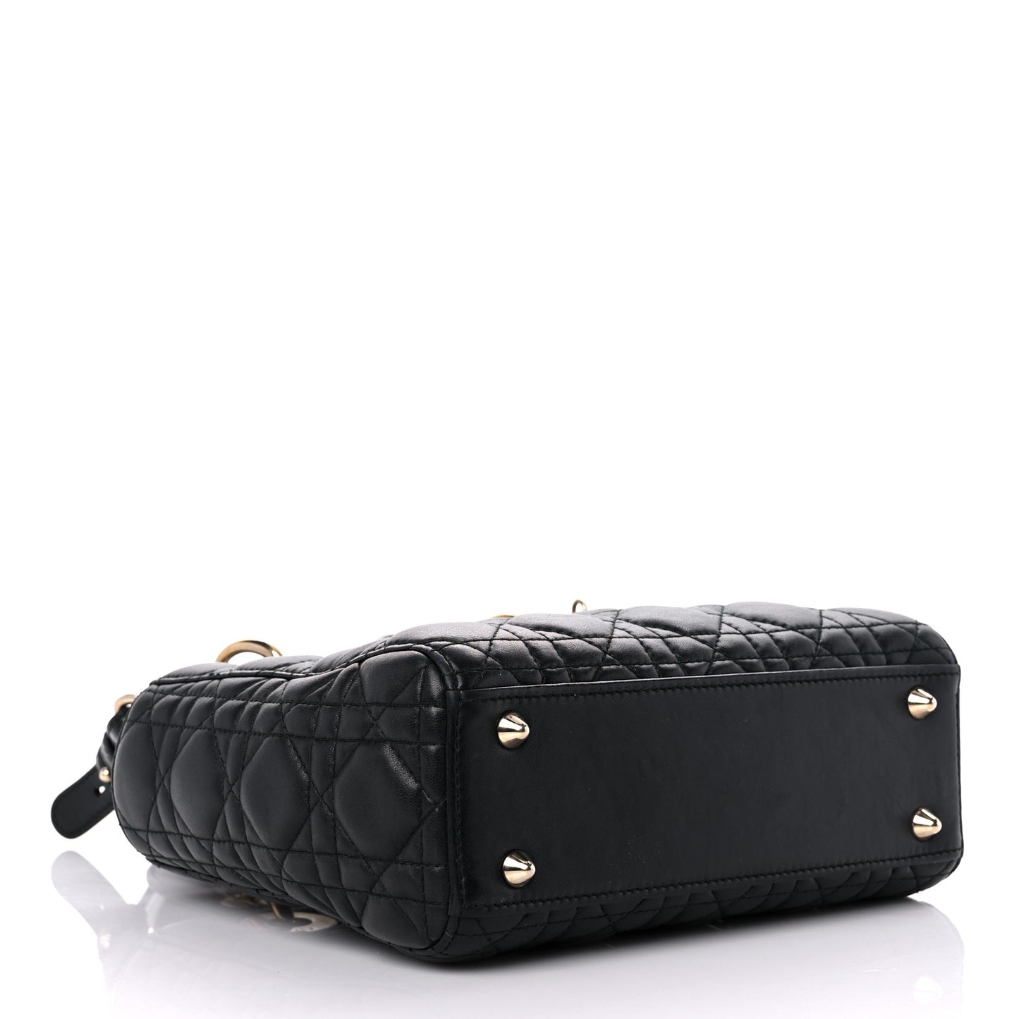 Lambskin Cannage Small Lucky Badges My Lady Dior Black