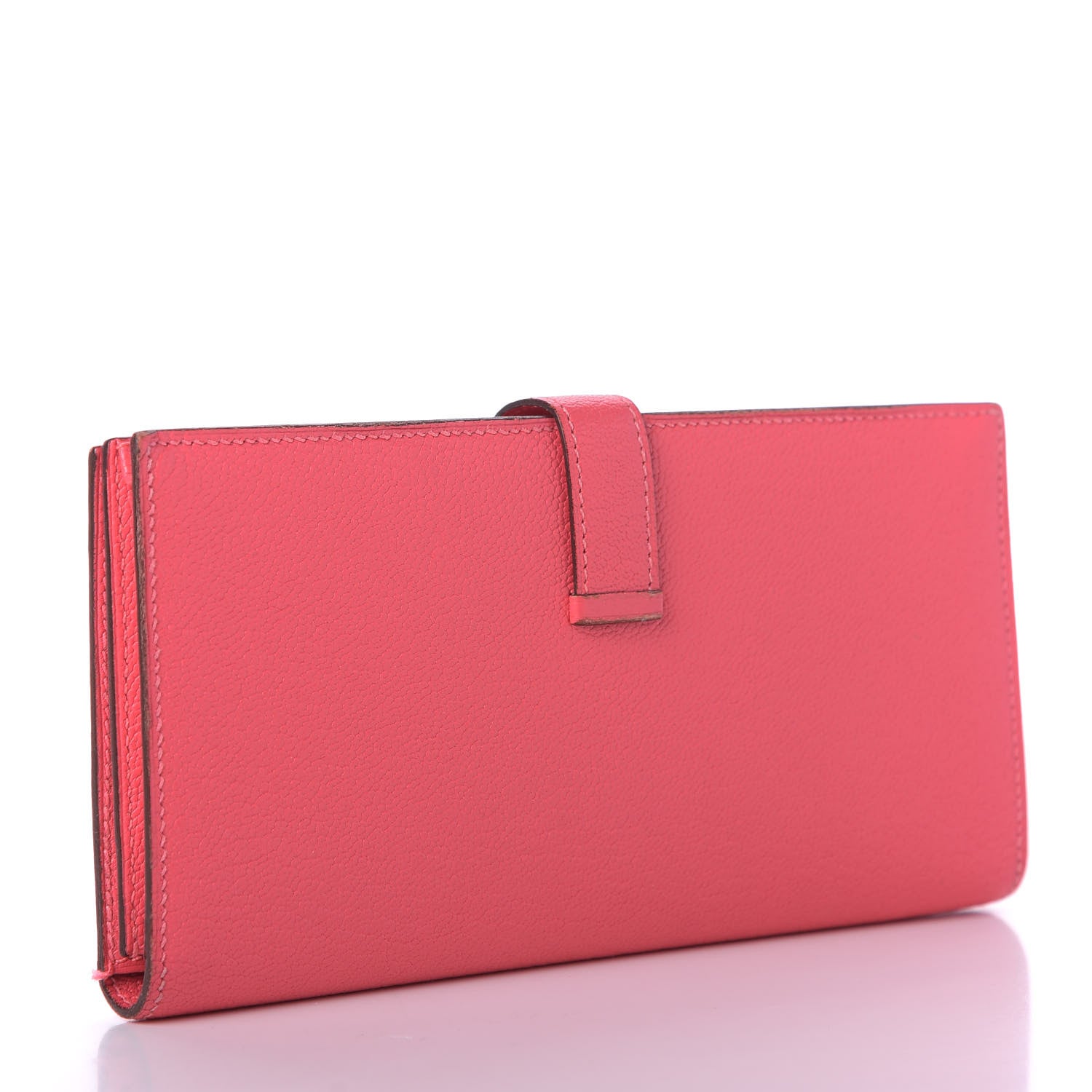 Hermes Chevre Mysore Bearn Gusset Wallet Rose Azalee 2 of 13