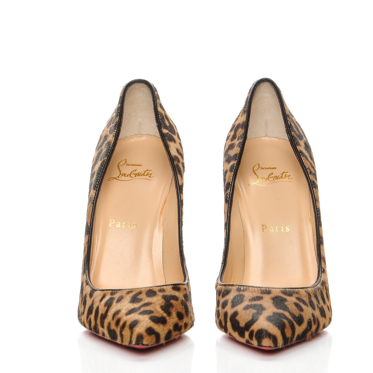 Christian Louboutin Pony Hair Jaguar Print Pigalle Follies 100 Pumps 38 Brown 2 of 8