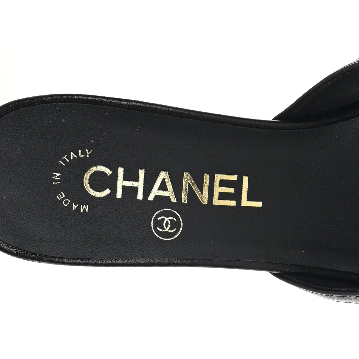 Lambskin Bow CC Mules 37.5 Black