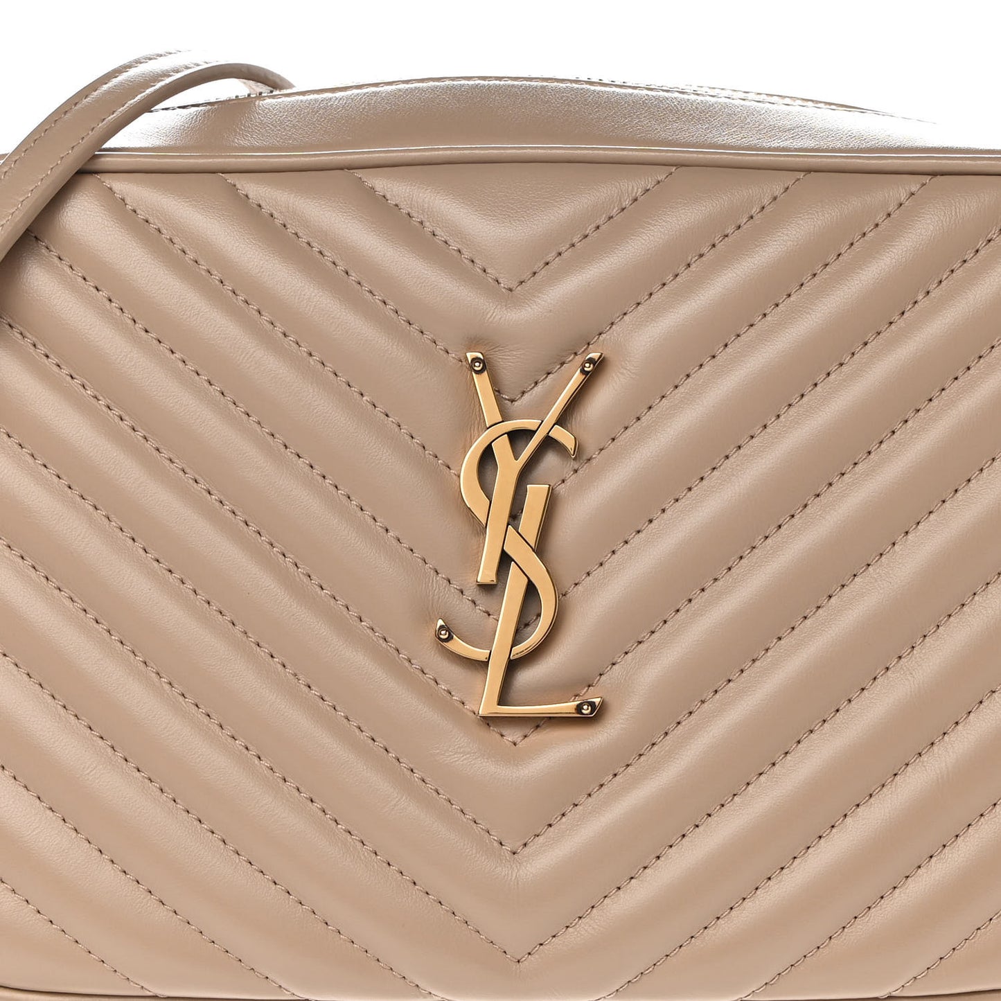 Calfskin Matelasse Monogram Lou Camera Bag Dark Beige