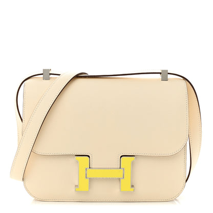 Hermes Epsom Enamel Constance 1-24 Nata Jaune Citron 1 of 12