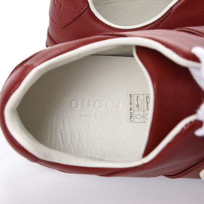 Gucci Calfskin Womens Interlocking G Sneakers 37 Red 6 of 10