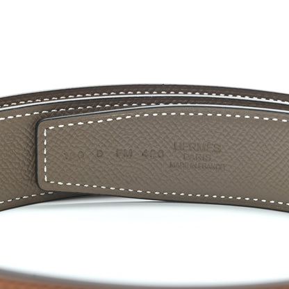 Hermes Epsom 32mm Belt Strap 100 Gold Etoupe 3 of 5