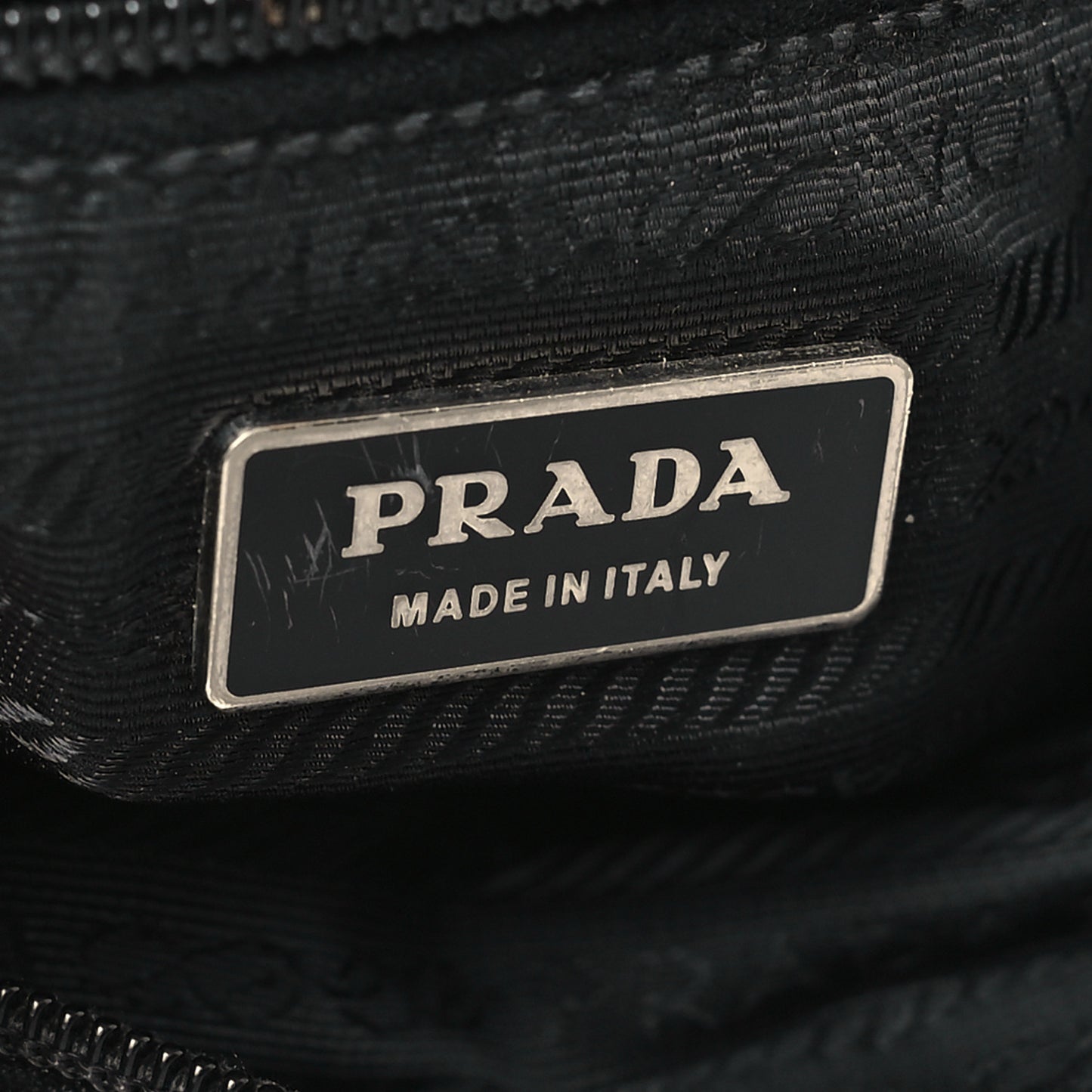 Tessuto Nylon Saffiano Logo Messenger Bag Black