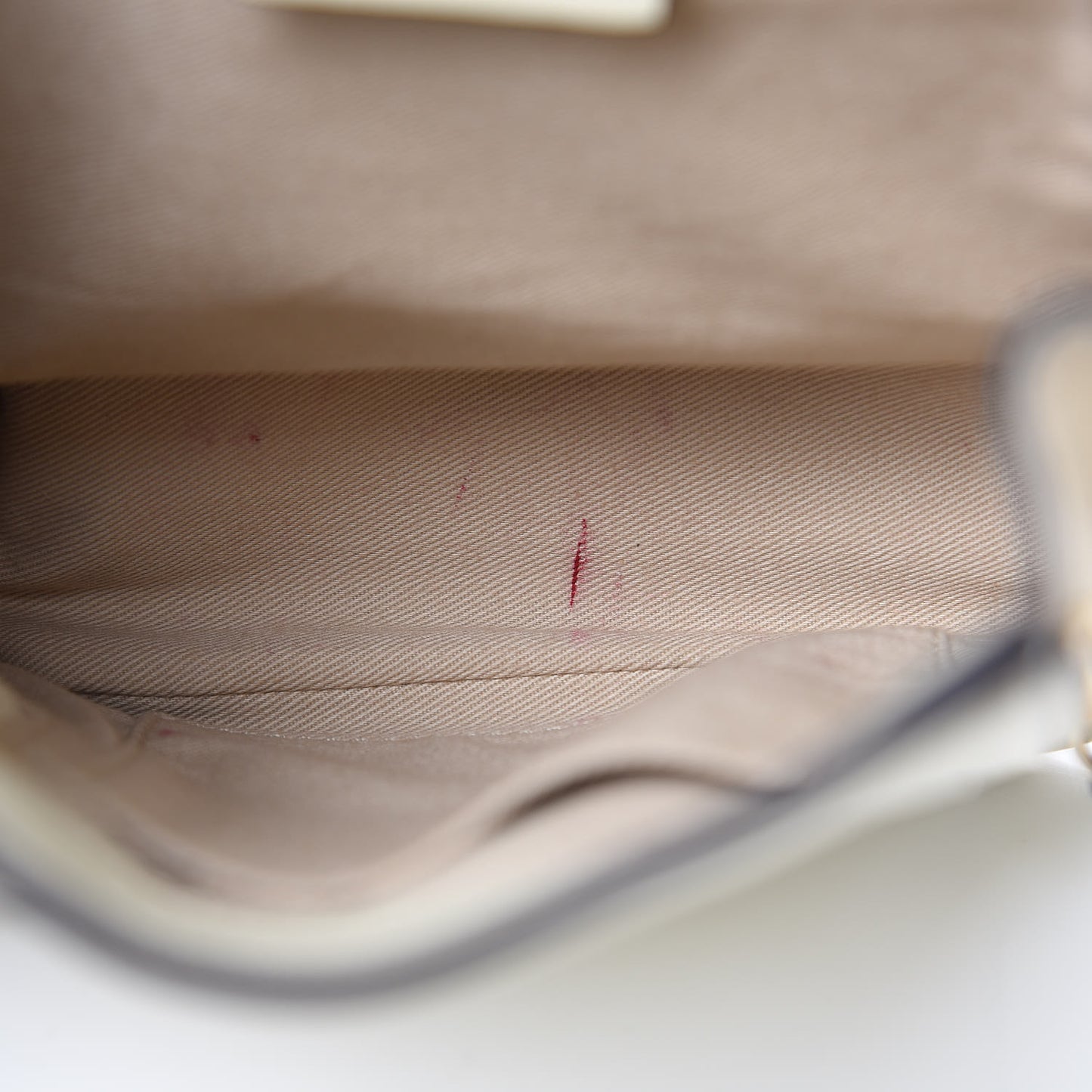 Suede Calfskin Mini Faye Backpack Off White