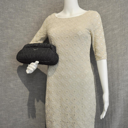 Prada Tessuto Nylon Chevron Clutch Nero Black 2 of 8