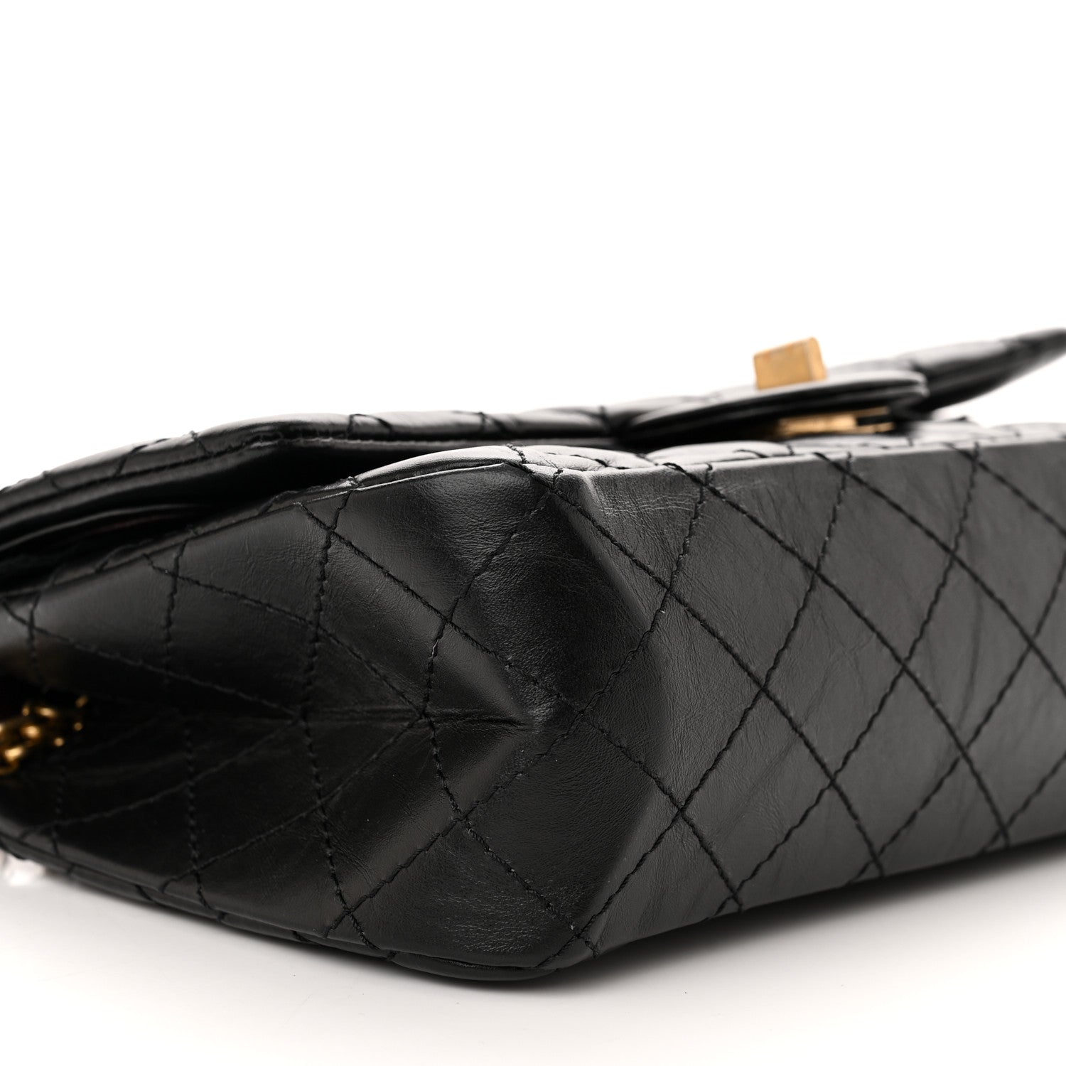 Chanel Aged Calfskin Quilted 2.55 Reissue 225 Flap Black 9 of 13