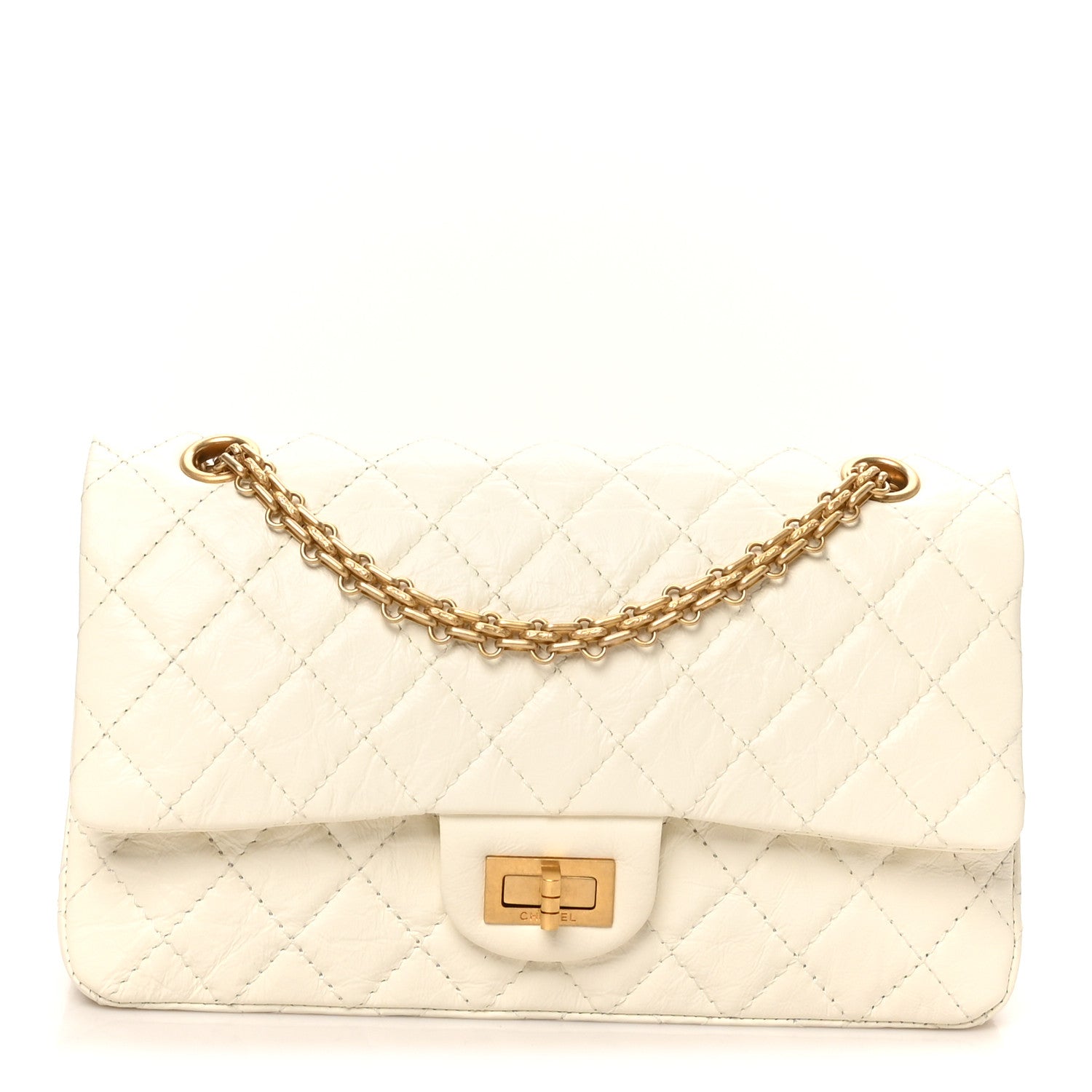 Chanel Aged Calfskin Quilted 2.55 Reissue 225 Flap White 1 of 10