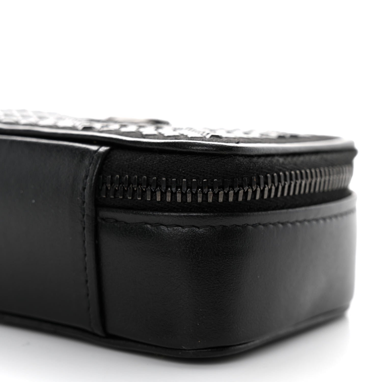 Chanel Lambskin Satin Strass Studded Clutch With Chain So Black 10 of 10