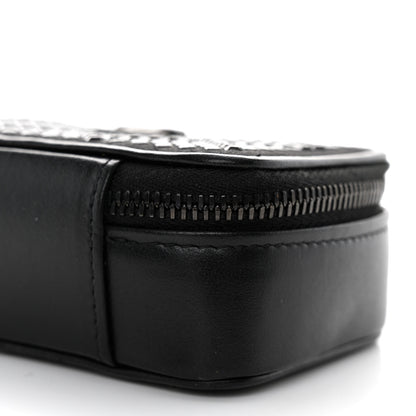 Chanel Lambskin Satin Strass Studded Clutch With Chain So Black 10 of 10