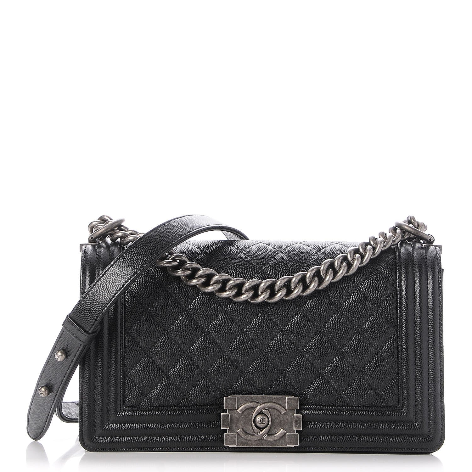 Chanel Caviar Quilted Medium Boy Flap Black 1 of 9
