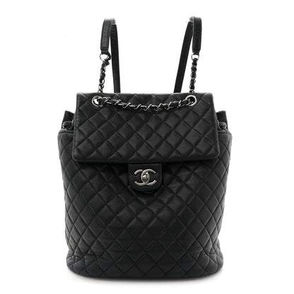 Chanel Calfskin Quilted Small Urban Spirit Backpack Black 1 of 12
