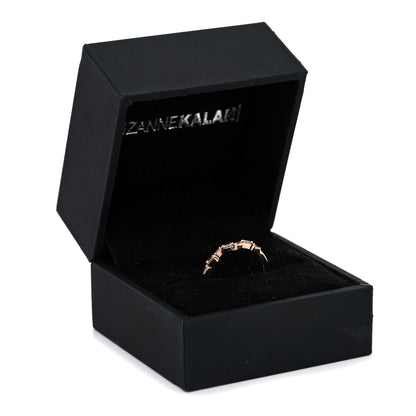 Suzanne Kalan 18K Rose Gold Diamond Thin Classic Baguette Ring 52 6 11 of 12