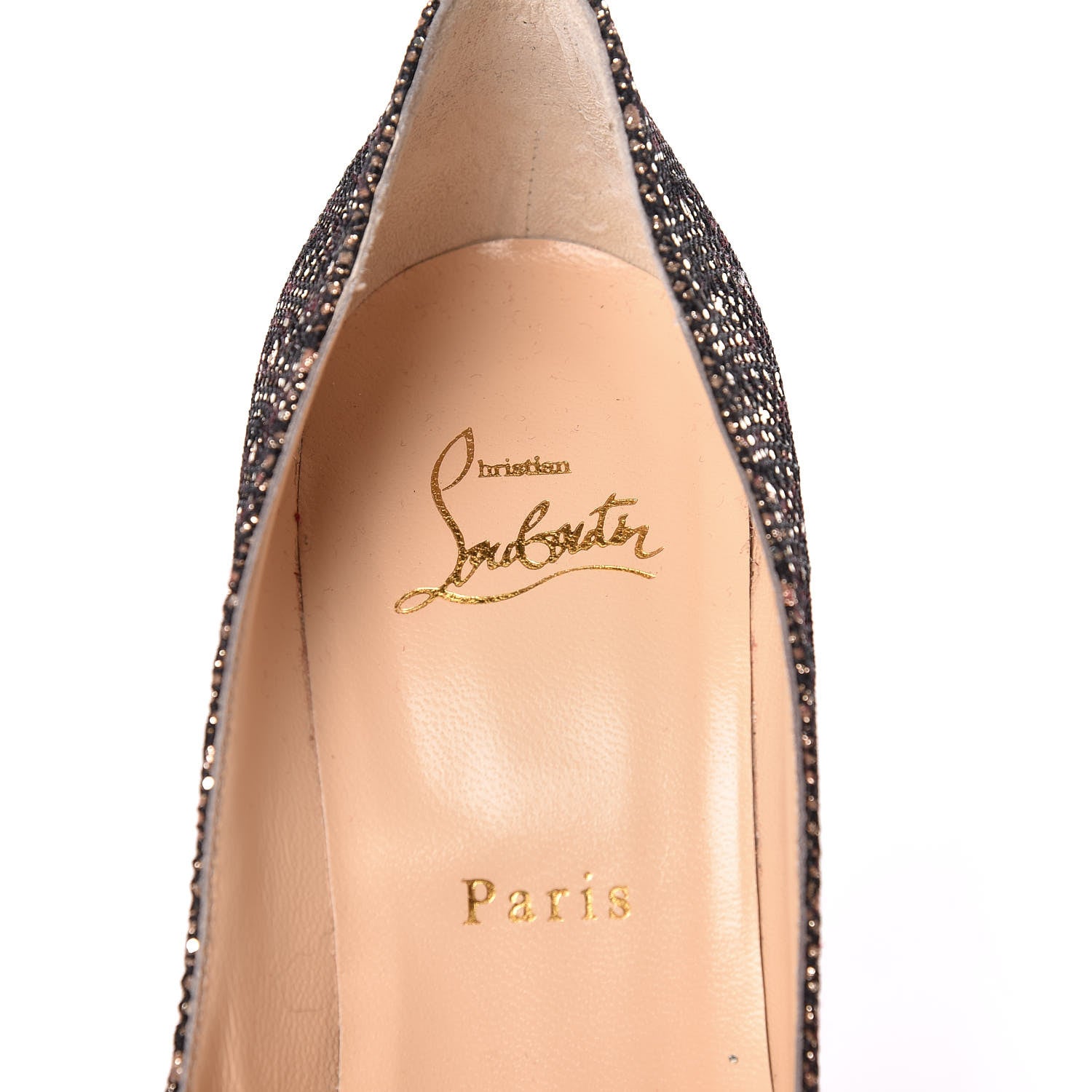 Christian Louboutin Glitter Palace Drama 100 Pumps 39 Platine White 9 of 13