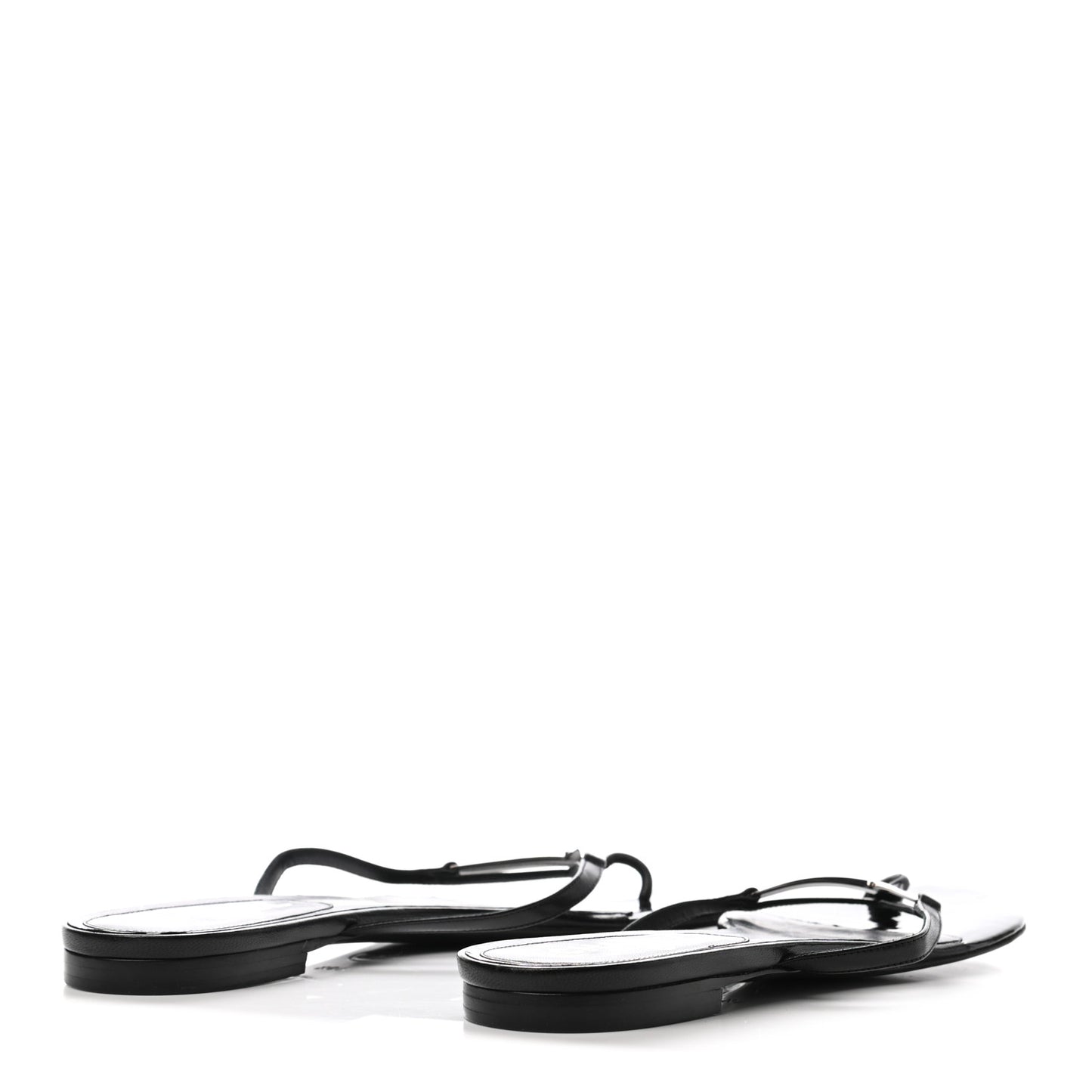 Lambskin Thong Sandals 39.5 Black