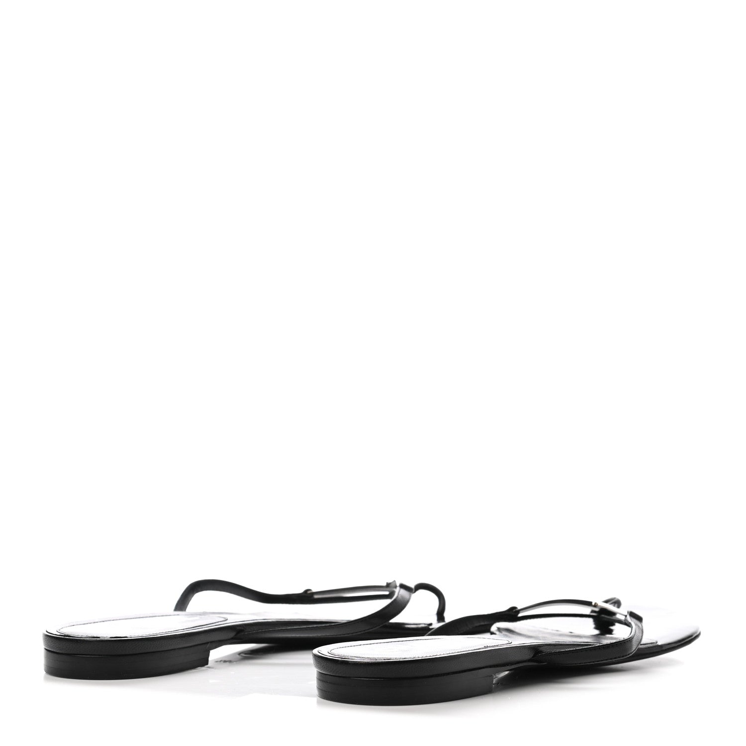Chanel Lambskin Thong Sandals 39.5 Black 4 of 7