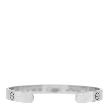 Cartier 18K White Gold LOVE Cuff Bracelet 16 3 of 4