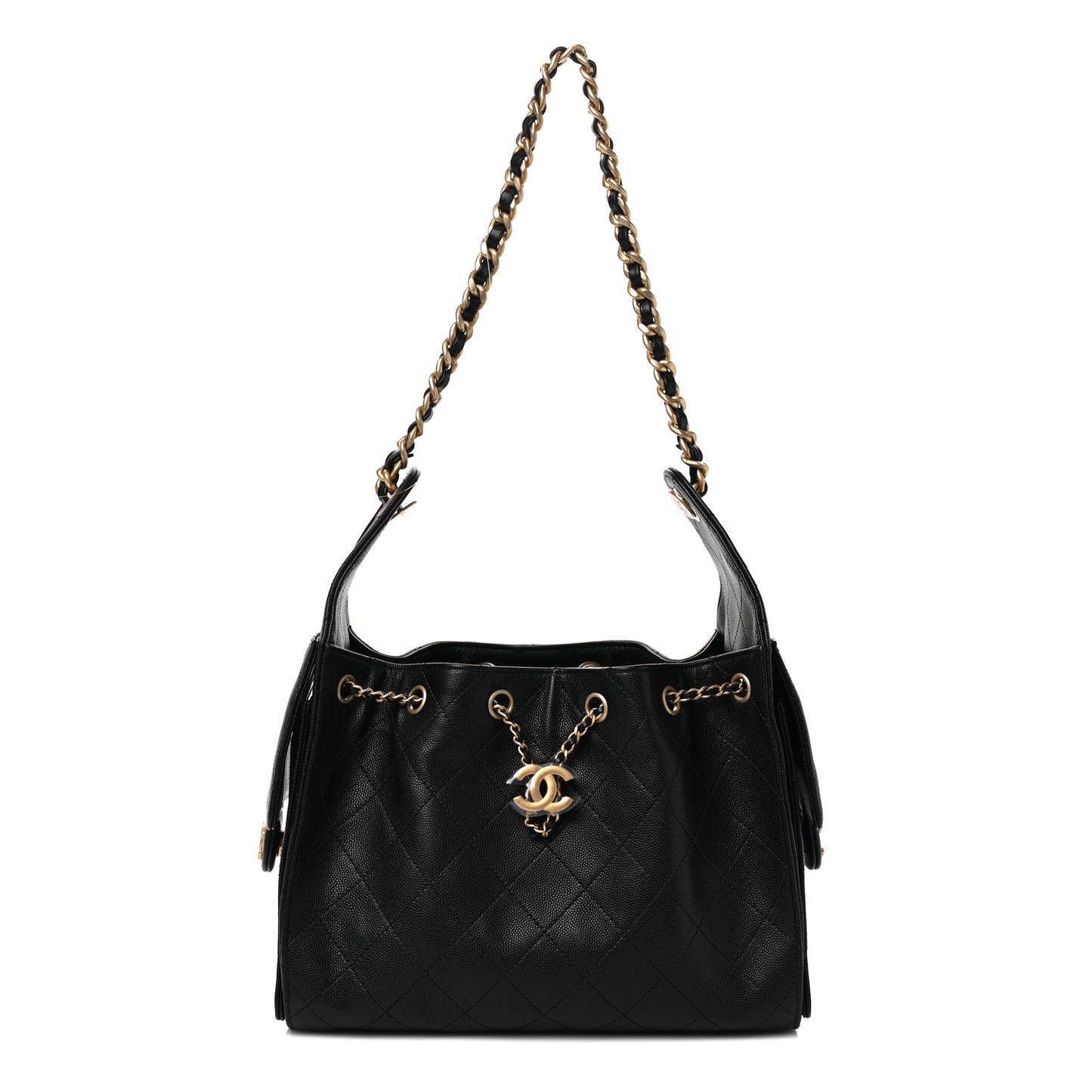Caviar Quilted Small Chanel 25 Handbag Black