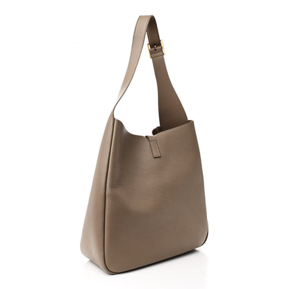 Saint Laurent Supple Calfskin Large Le 5 A 7 Soft Hobo Dusty Grey 3 of 9