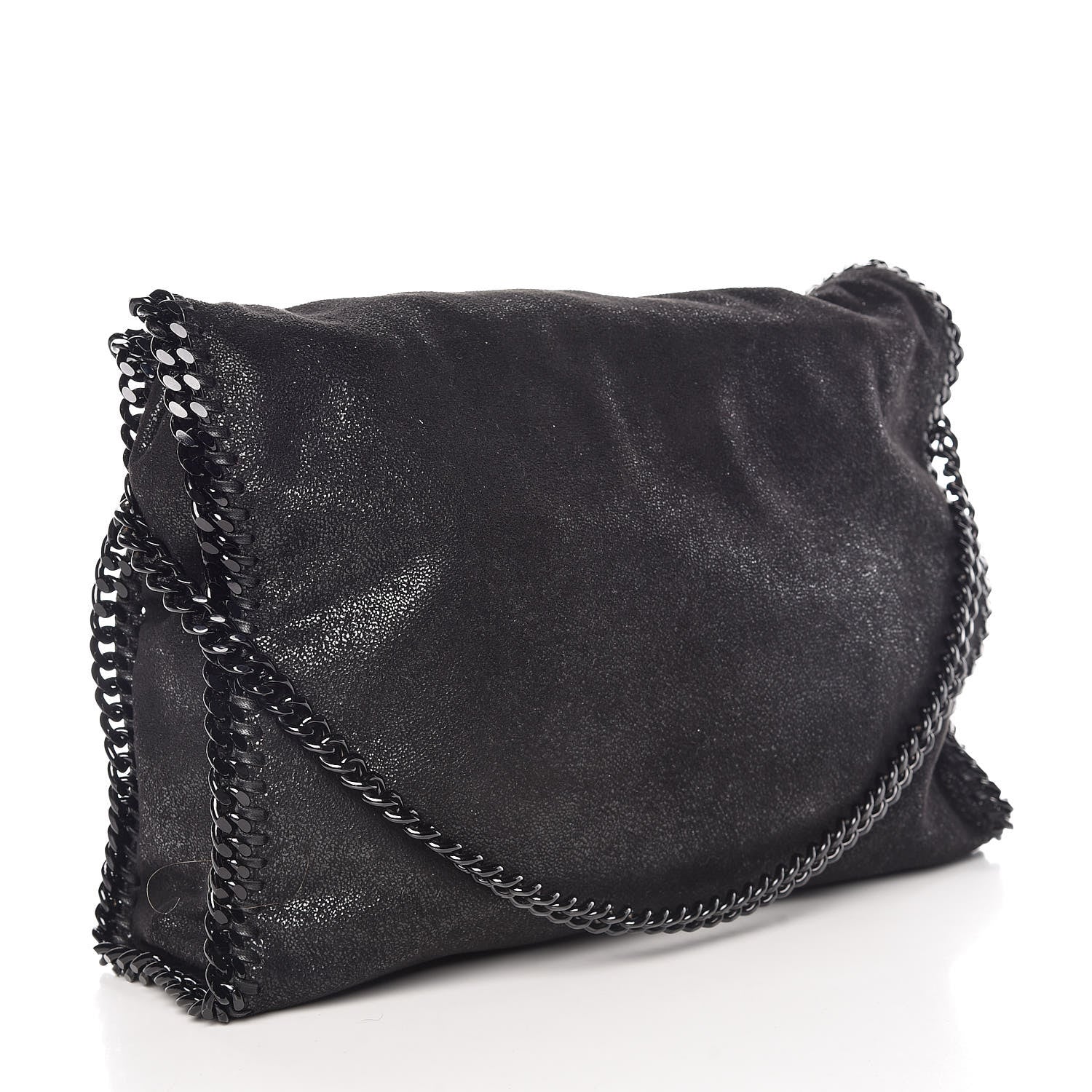 Stella McCartney Shaggy Deer Falabella Fold Over Tote Black 3 of 9