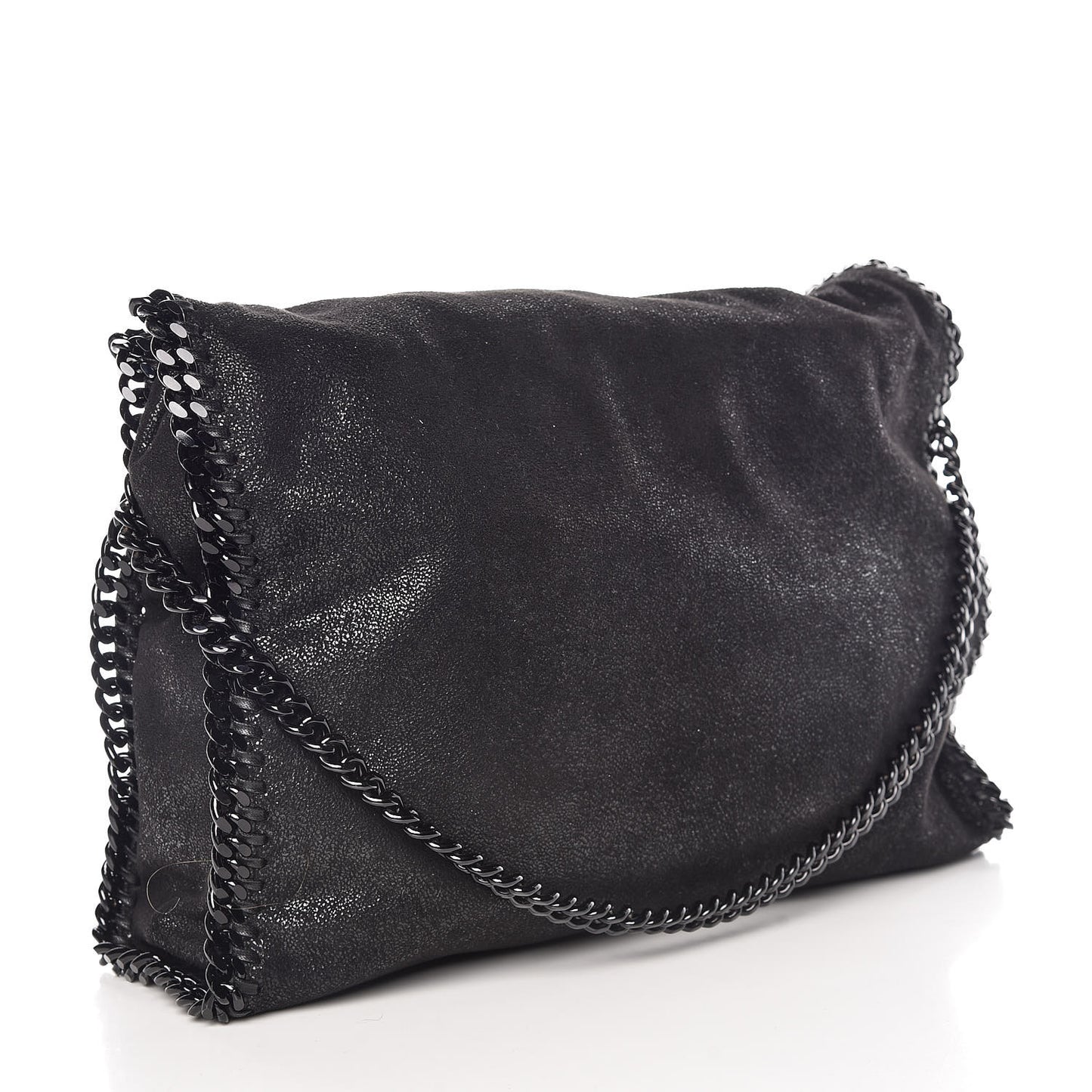 Shaggy Deer Falabella Fold Over Tote Black