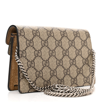 Gucci GG Supreme Monogram Super Mini Dionysus Shoulder Bag Taupe 3 of 12
